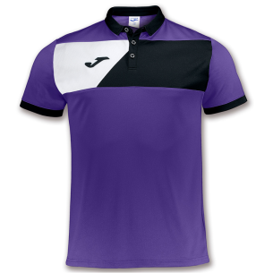 Joma Crew II Polo - Violet, Noir & Blanc