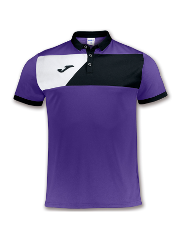 Joma Crew II Polo - Violet, Noir & Blanc