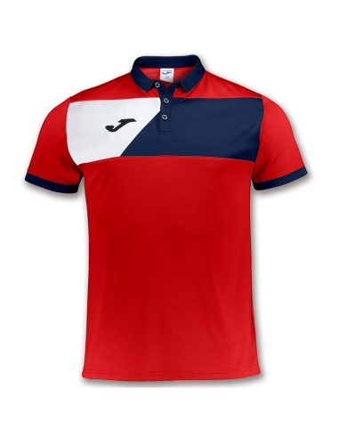 Joma Crew II Polo - Rouge, Marine & Blanc