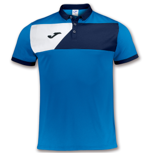 Joma Crew II Polo - Royal, Marine & Blanc