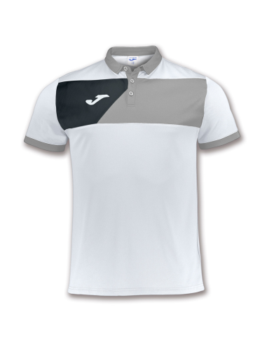 Joma Crew II Polo - Blanc, Noir & Gris