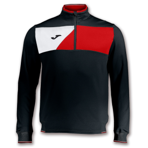 Joma Crew II 1/4 Zip - Noir & Rouge