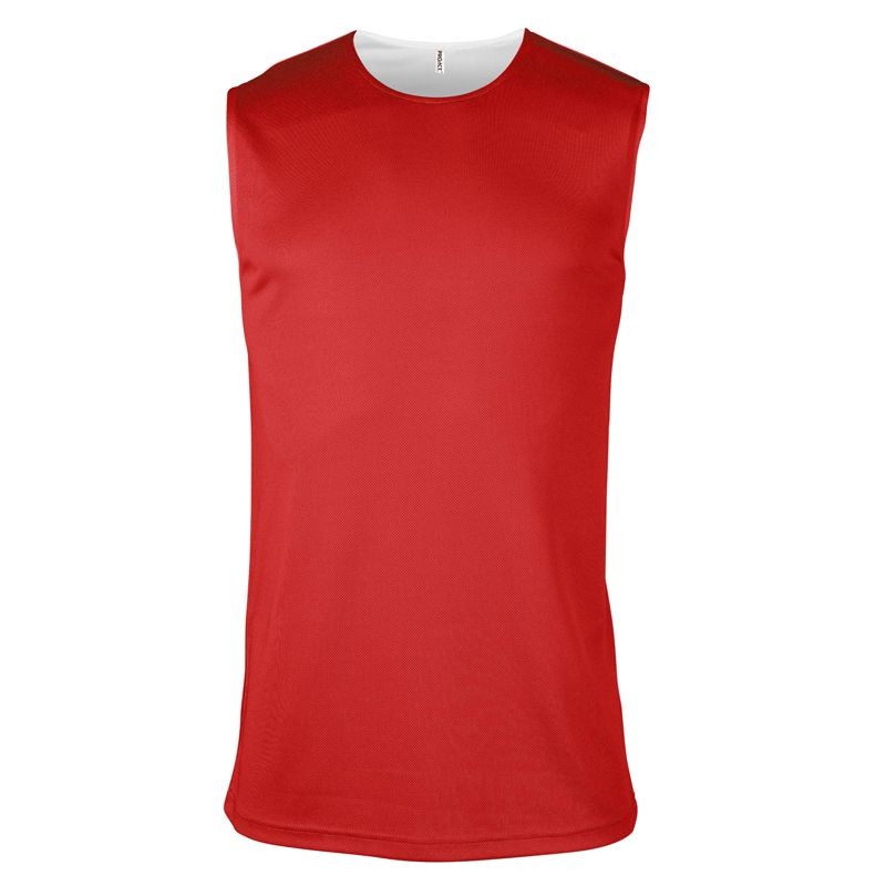 Maillot Basketball Réversible - Blanc & Rouge