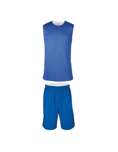 Ensemble Basketball Réversible Junior - Royal & Blanc