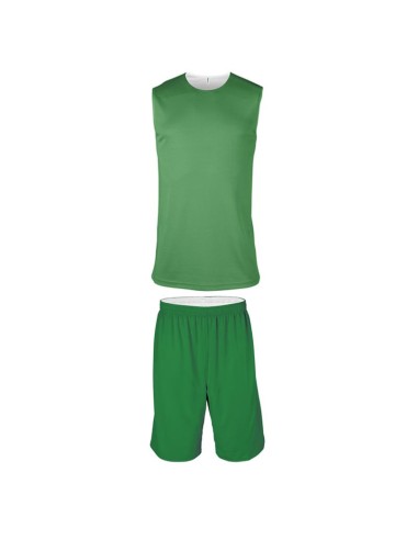 Ensemble Basketball Réversible Junior - Vert & Blanc