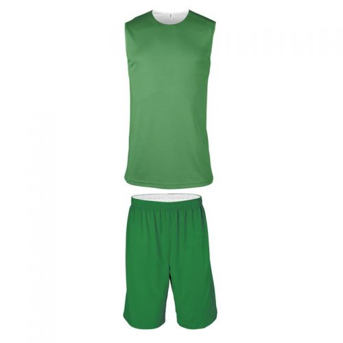 Ensemble Basketball Réversible Junior - Vert & Blanc