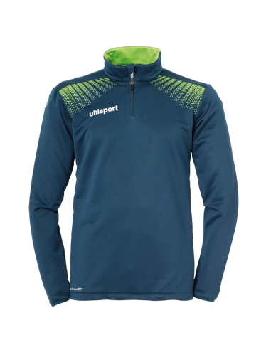 Uhlsport Goal 1/4 Zip Top - Pétrole & Vert Flash