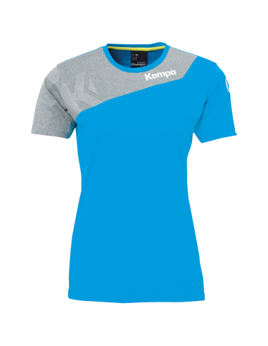 Kempa Core 2.0 Shirt Femme - Bleu Kempa & Gris