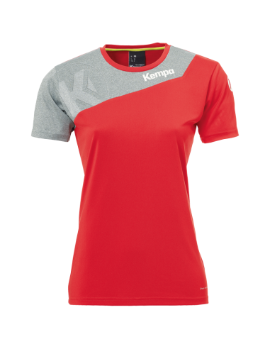 Kempa Core 2.0 Shirt Femme - Rouge & Gris