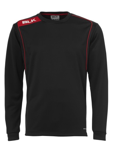 BLK Round Neck Sweater - Noir & Rouge