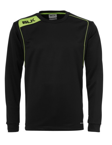 BLK Round Neck Sweater - Noir & Vert Flash