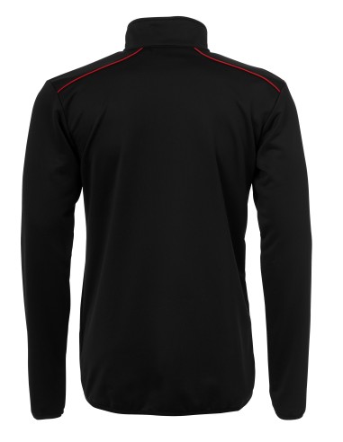 BLK Top 1/4 Zip - Noir & Rouge