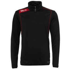 BLK Top 1/4 Zip - Noir & Rouge