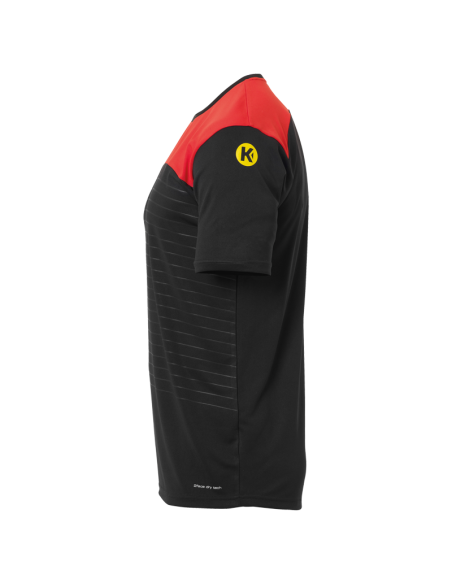 Kempa Emotion 2.0 Shirt - Noir & Rouge