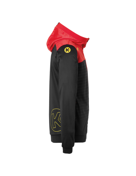 Kempa Emotion 2.0 Veste à Capuche - Noir & Rouge