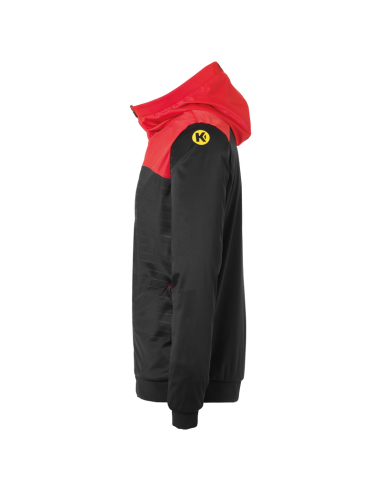 Kempa Emotion 2.0 Veste à Capuche - Noir & Rouge