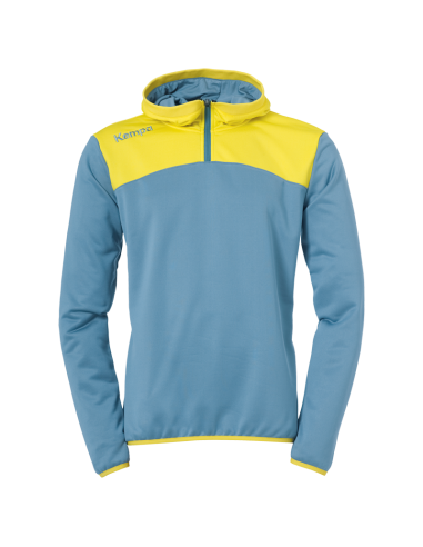 Kempa Emotion 2.0 Quarter Zip Hoody - Bleu & Jaune