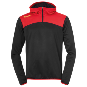 Kempa Emotion 2.0 Quarter Zip Hoody - Noir & Rouge