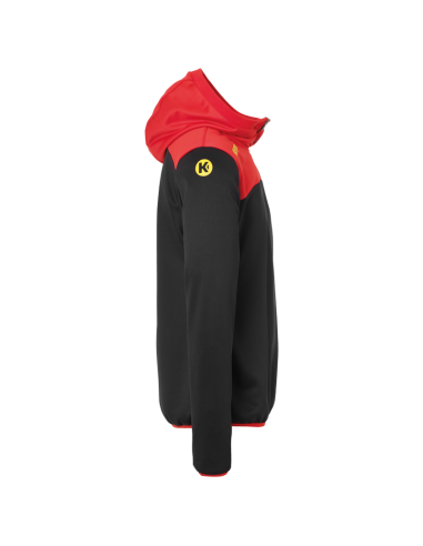 Kempa Emotion 2.0 Quarter Zip Hoody - Noir & Rouge