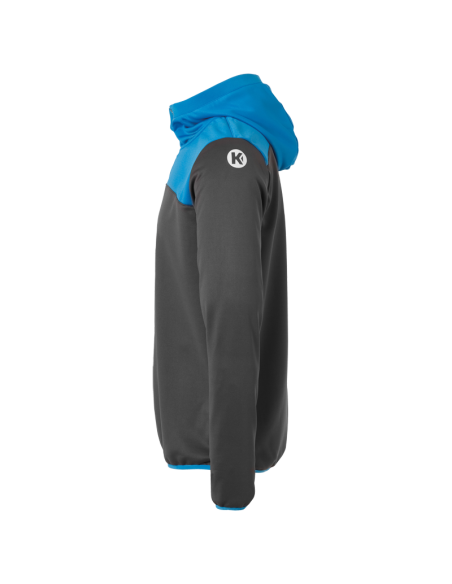 Kempa Emotion 2.0 Quarter Zip Hoody - Gris & Bleu