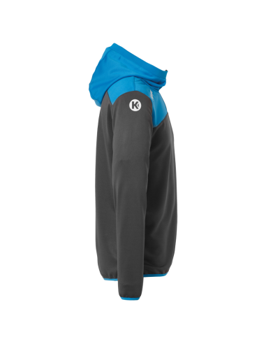 Kempa Emotion 2.0 Quarter Zip Hoody - Gris & Bleu