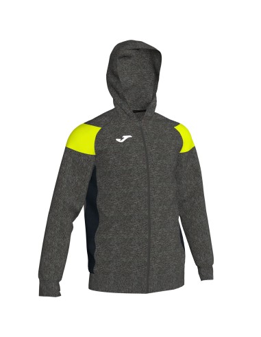 Joma Crew III Veste Capuche - Gris & Jaune Fluo