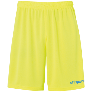 Uhlsport Center Basic Shorts - Jaune Fluo & Radar Bleu