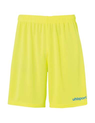 Uhlsport Center Basic Shorts - Jaune Fluo & Radar Bleu