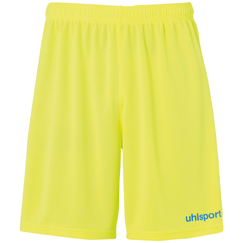 Uhlsport Center Basic Shorts - Jaune Fluo & Radar Bleu