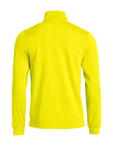Sweat Zippé Basic - Jaune Fluo