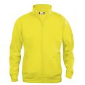 Sweat Zippé Basic - Jaune Fluo