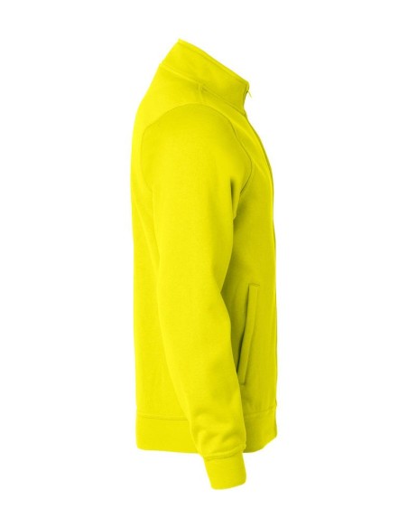 Sweat Zippé Basic - Jaune Fluo