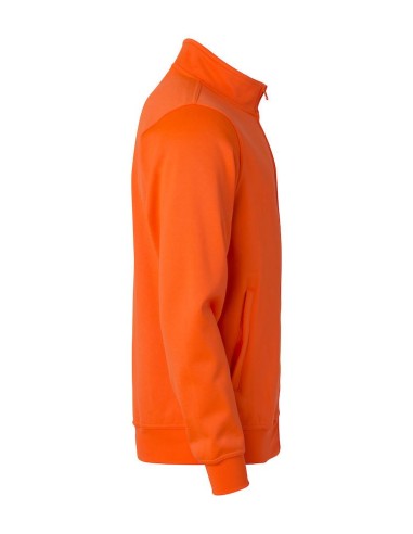 Sweat Zippé Basic - Orange Fluo