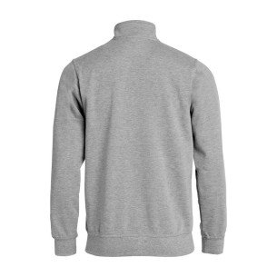 Sweat Zippé Basic - Gris Chiné 2