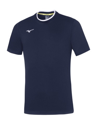 Mizuno Tee - Marine & Blanc