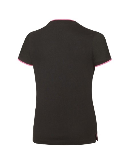 Mizuno Tee - Femme - Noir & Rose