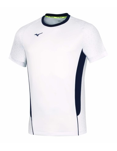 Mizuno Premium High-Kyu Tee - Blanc & Marine