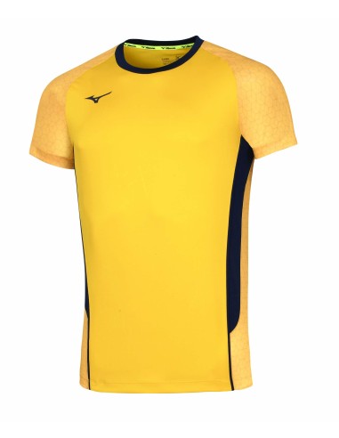 Mizuno Premium High-Kyu Tee -Jaune & Marine