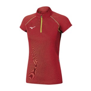 Mizuno Premium JPN H/Z Tee Femme - Rouge