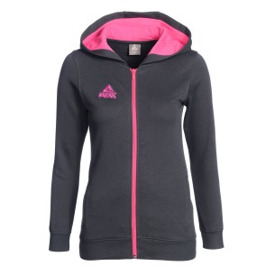 Peak Hoodie Zip Elite Gris Anthracite / Rose
