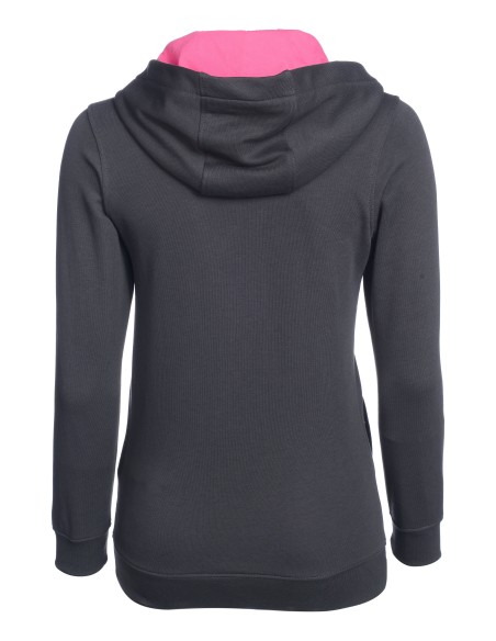 Peak Hoodie Zip Elite Gris Anthracite / Rose