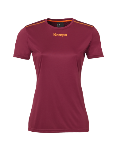 Kempa Poly shirt Femme - Rouge profond