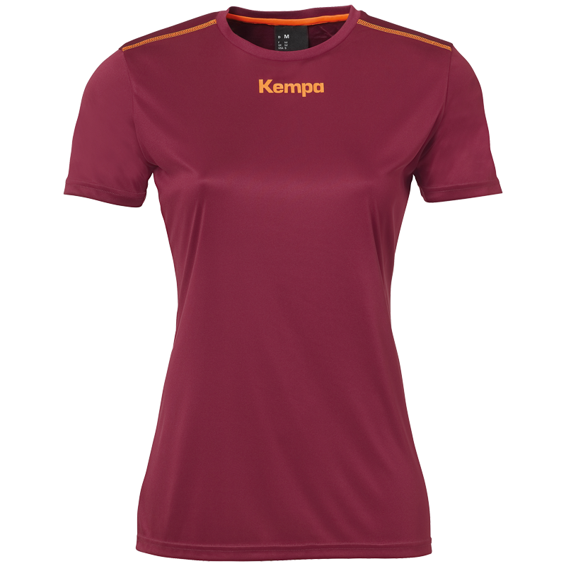 Kempa Poly shirt Femme - Rouge profond