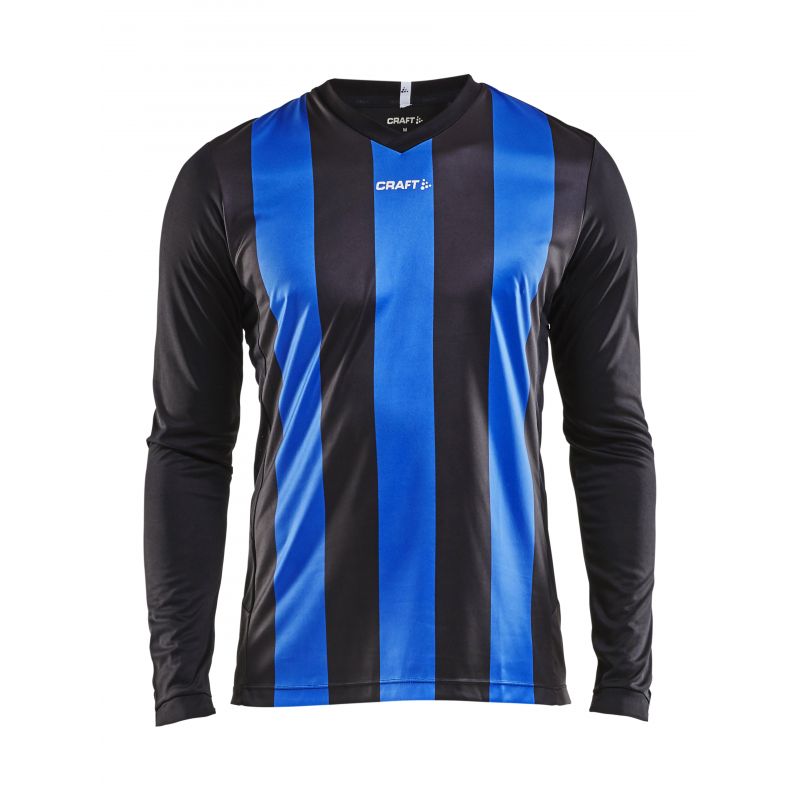 Craft Progress Jersey Stripe LS - Noir & Bleu