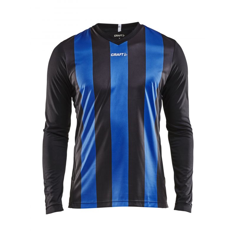 Craft Progress Jersey Stripe LS - Noir & Cobalt