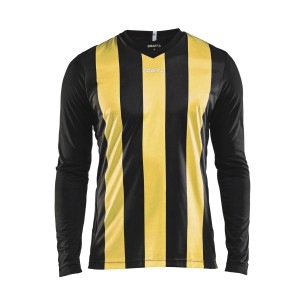 Craft Progress Jersey Stripe LS - Noir & Jaune