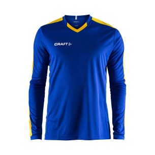 Craft Progress Jersey Contrast LS - Cobalt & Jaune