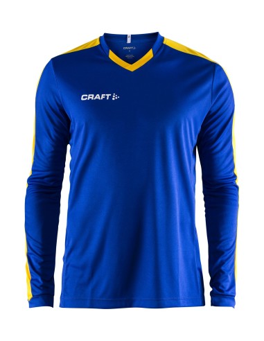 Craft Progress Jersey Contrast LS - Cobalt & Jaune