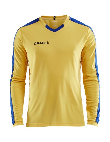 Craft Progress Jersey Contrast LS - Jaune & Cobalt