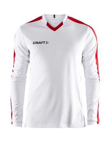 Craft Progress Jersey Contrast LS - Blanc & Rouge